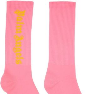 palm angels pink logo socks
